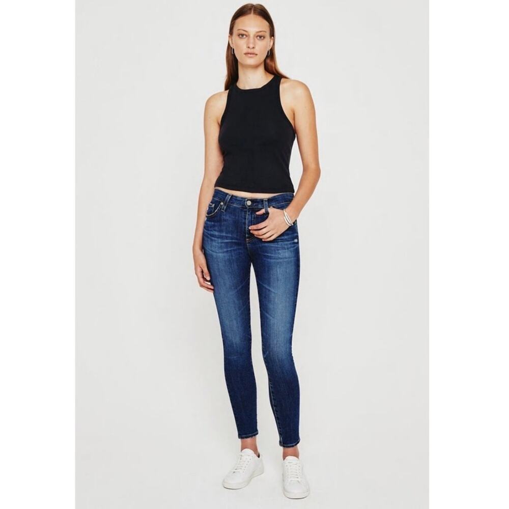 AG Adriano Goldschmied The Farrah High Rise Ankle Jeans in 10 Years Alliance